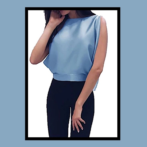 Sleeveless Silk Sateen Open Back Tie Waist Blouse - Picture 4 of 8